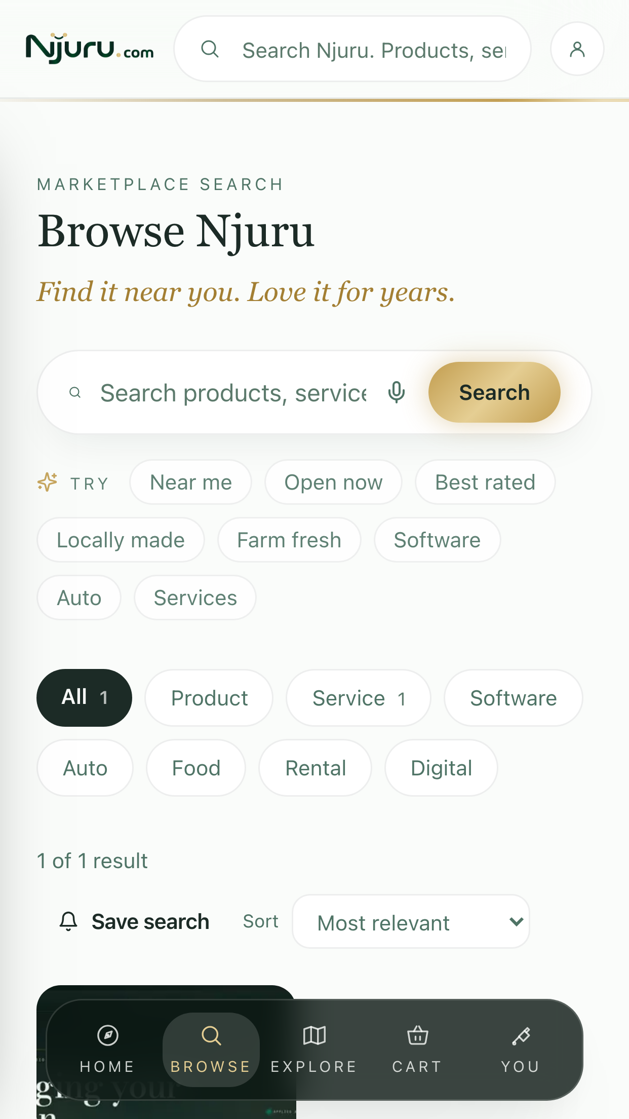 Search and discover
