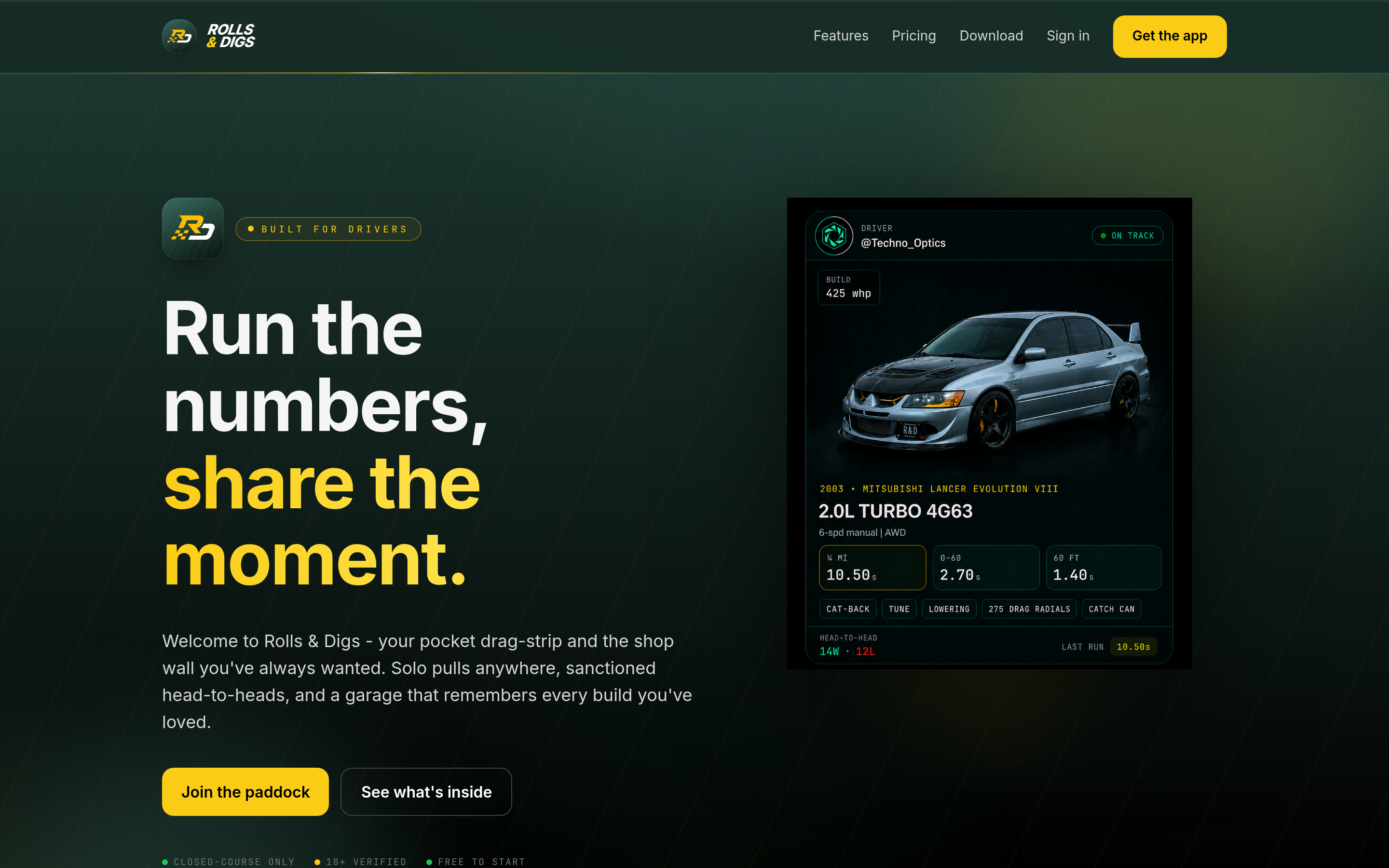 Rolls & Digs — preview